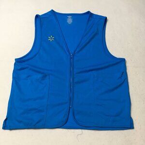Walmart employee vest uniform full zip see distress associate large